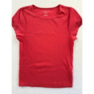 Women’s American Eagle Ribbed T-Shirt – Red – Size S/P